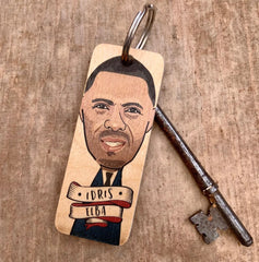 Wotmalike - Idris Elba Rustic Wooden Keyring