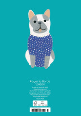 Roger La Borde - Dog In Red Stripes Thank You Card