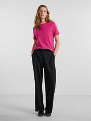 Pieces High Waisted Trousers - Black