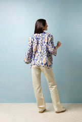 One Hundred Stars - Ikat Cobalt Kimono