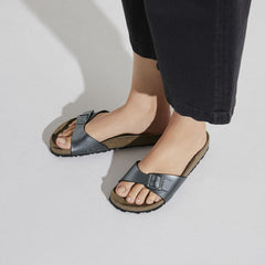 Birkenstock Madrid Birko-Flor Sandals - Metallic Black