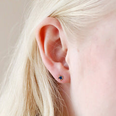 Lisa Angel Set of 4 Colourful Enamel Star Stud Earrings in Gold