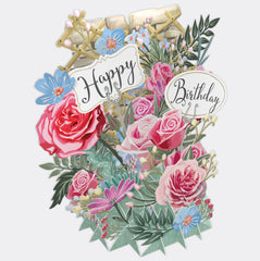 Me&McQ Birthday Flowers 3D Card