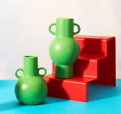 Sass & Belle Large Apple Green Amphora Vase