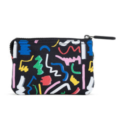 Roka Carnaby Small Recycled Polyester Wallet - Scribble Print