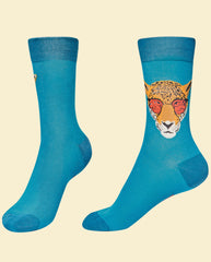 Powder Design - Men's Shady Jaguar Socks Teal