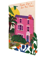 Roger La Borde Pink House Lasercut Card