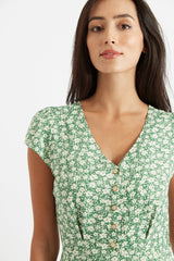 Louche Cathleen Periwinkle Print Midi Dress