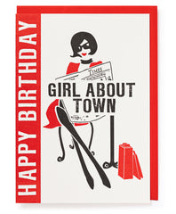 Archivist - Girl About Town Birthday Card