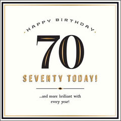 Pigment Productions 70th Birthday Wishes Card