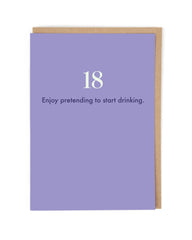 Age 18 ‘Drinking’ Birthday Card - Cath Tate Cards