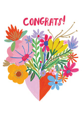 Roger La Borde Congrats Bouquet Greeting Card