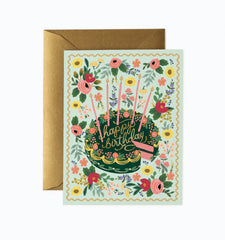 Rifle Paper Happy Birthday Floral Cake Card