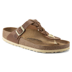 Birkenstock Gizeh Oiled Leather Sandals - Cognac