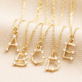 Lisa Angel Crystal Constellation Initial Necklace in Gold