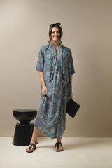 One Hundred Stars Marbled Blue Rachel Dress
