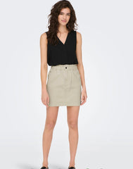 JDY Relaxed V-Neck Blouse - Black
