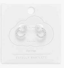 Estella Bartlett Silver Rope Hoops