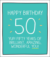 Pigment Productions Wonderful You Age 50 Card