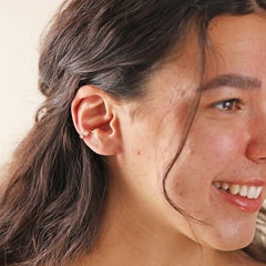 Lisa Angel Crystal Star Ear Cuff in Gold