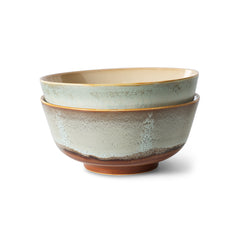 HKLIVING 70s Ceramics Ramen Bowls Verge - Set of 2
