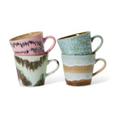 HKLIVING 70s Ceramics Cappuccino Mugs Dada - Set of 4