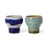 HKLIVING 70s Ceramics Lungo Mugs Symbolist - Set of 2