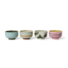 HKLIVING 70s Ceramics Noodle Bowls Dada - Set of 4