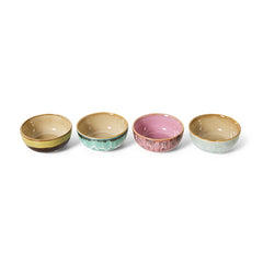 HKLIVING 70s Ceramics XS Bowls Modernist - Set of 4