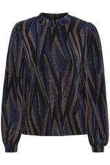 Fransa Nuna Blouse - Princess Blue Mix