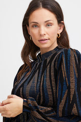 Fransa Nuna Blouse - Princess Blue Mix