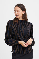 Fransa Nuna Blouse - Princess Blue Mix