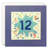 James Ellis Paper Shakies Age 12 Star Birthday Card