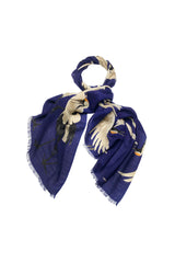 One Hundred Stars - Stork Royal Blue Wool Scarf