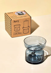 Aery Glass Tea Light Holder - Sapphire