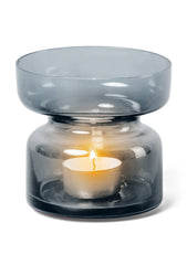 Aery Glass Tea Light Holder - Sapphire