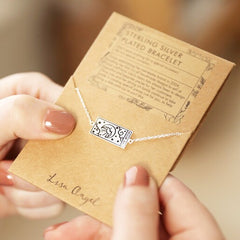Lisa Angel Silver The Moon Tarot Card Bracelet