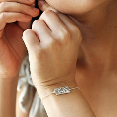Lisa Angel Silver The Moon Tarot Card Bracelet