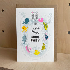 Petra Bathtub New Baby Card