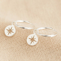 Lisa Angel- Tiny Shooting Disc Star Hoop Earrings- Various Colours