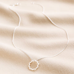 Lisa Angel Wavy Lines Pendant Necklace in Silver