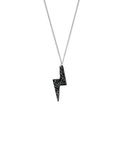 Tatty Devine - Bolt Pendant Glitter Black