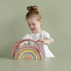The Little Dutch - Rainbow Wooden Stacker Pink
