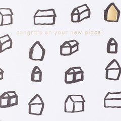 Outline House Congrats Mini Card - 1973