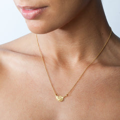 Alex Monroe Little Feather Inline Necklace