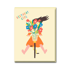 Bike Bouquet Birthday Card - 1973