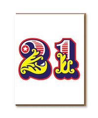 Age 21 Birthday Card - 1973