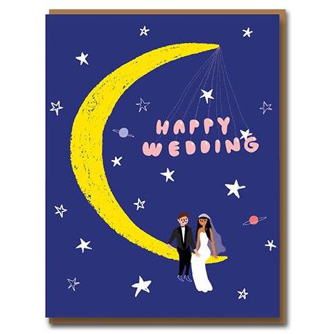 Moonlight Wedding Greeting Card - 1973 by Carolyn Suzuki