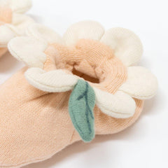 Meri Meri Peach Daisy Baby Booties