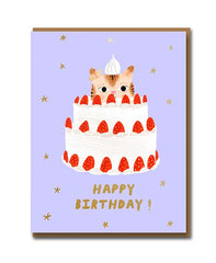 Kitty Cake Birthday Card - 1973